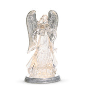 Lighted Swirling Glitter Angel Water Globe 12.75"