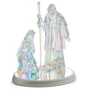Lighted Iridescent Nativity 16.5 Inches