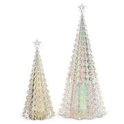 Lighted Iridescent Trees 18.75 Inches