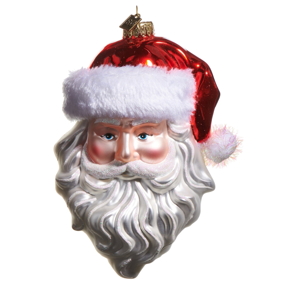 Father Christmas Glass Ornament 7"