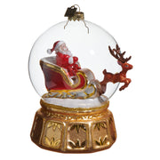 Snow Globe Express Glass Ornament 5.5"