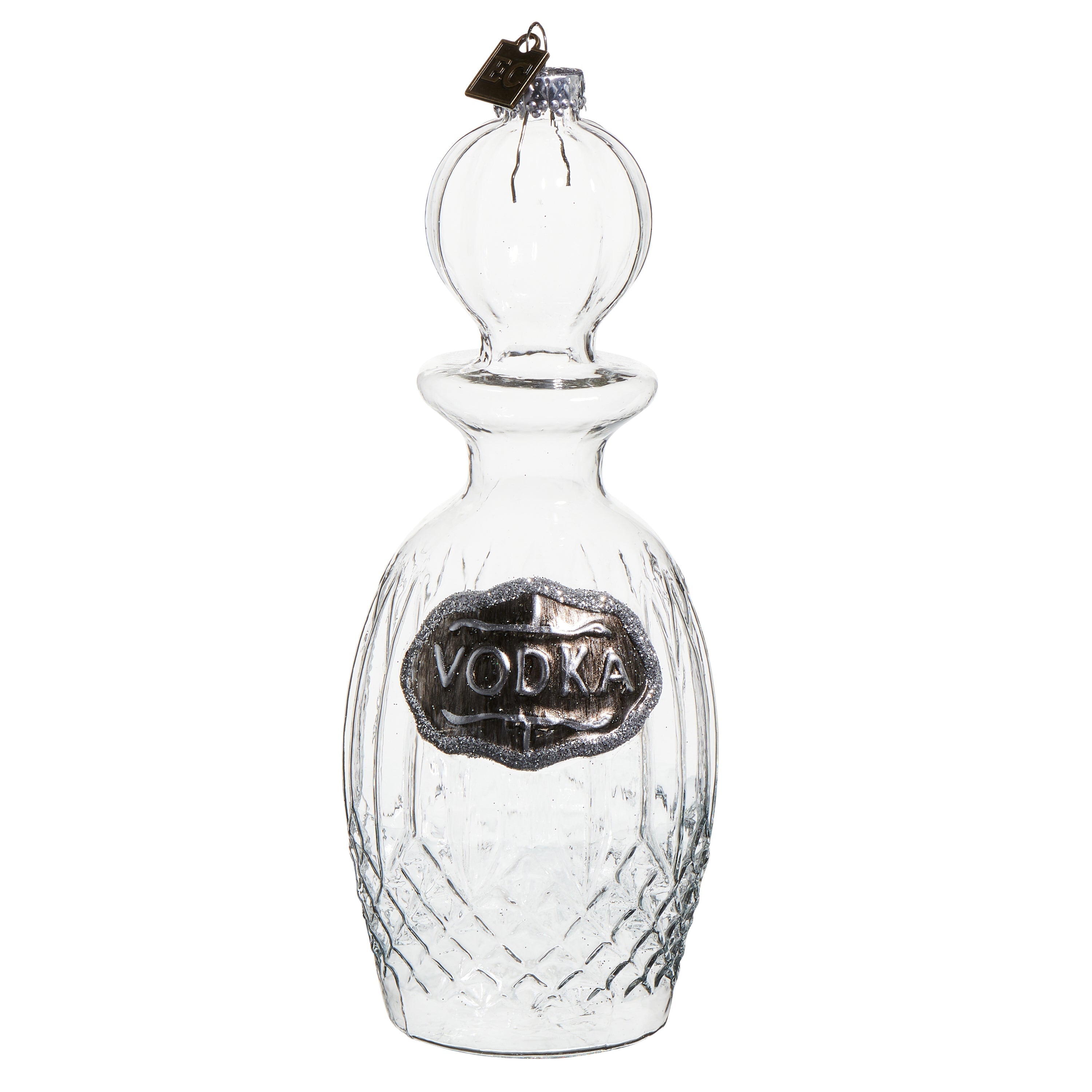 Grand Vodka Decanter Glass Ornament 7"