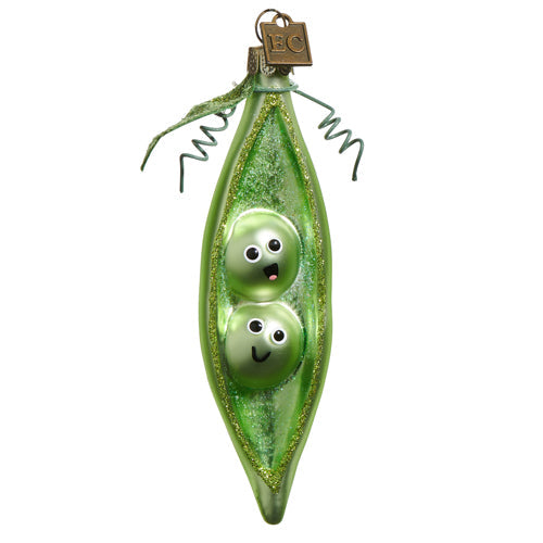 Two Peas in a Pod Ornament 4.5"
