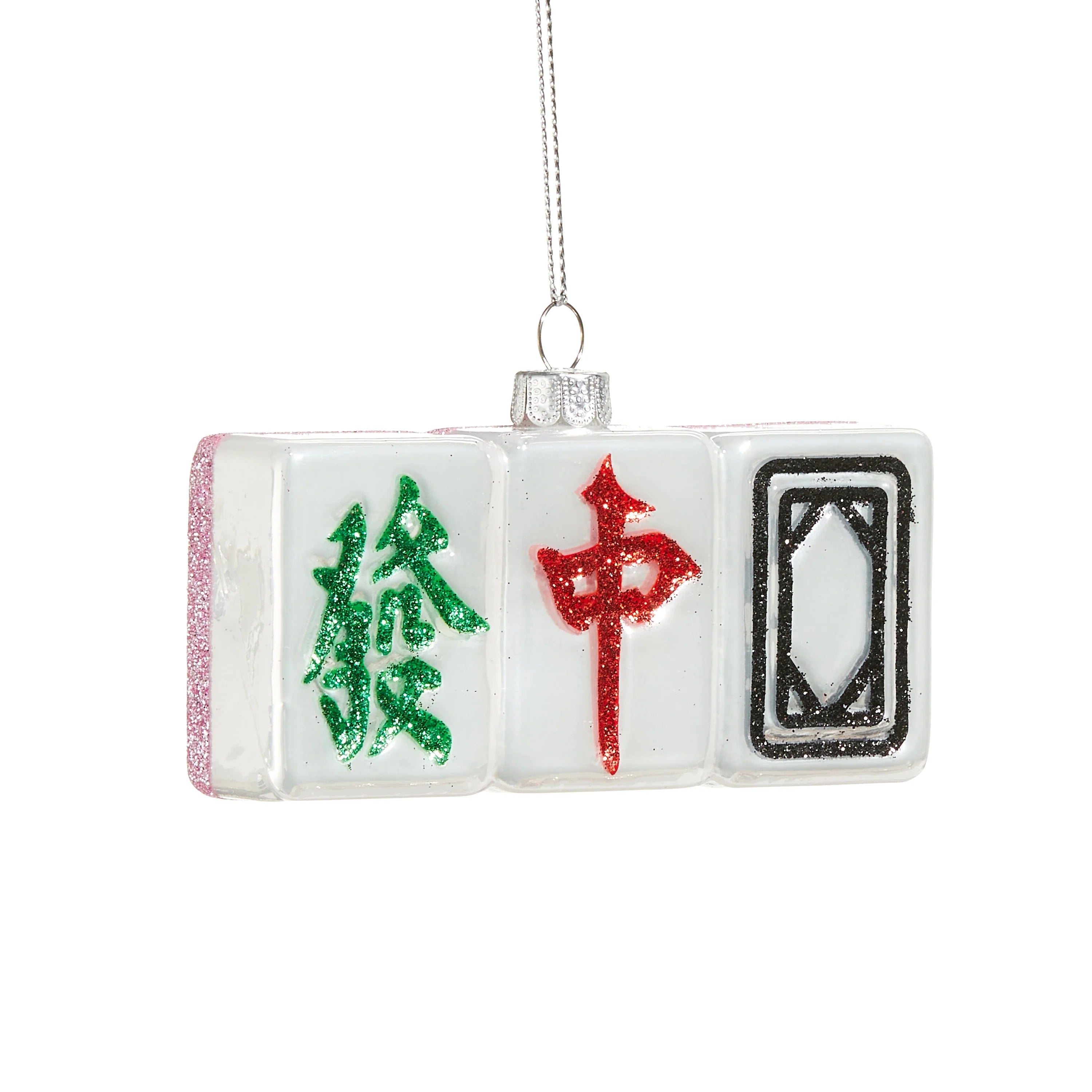 Mahjong Glass Ornament 5"