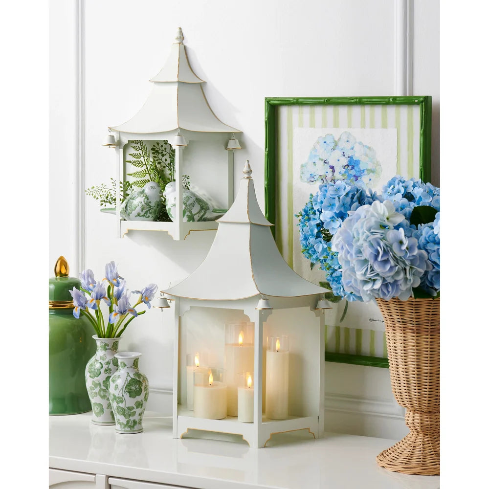 White Pagoda Wall Lantern 20"