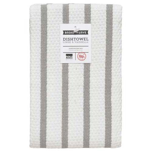 London Grey Basketweave Dishtowel