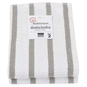 London Gray Basketweave Dishcloth Set of 2