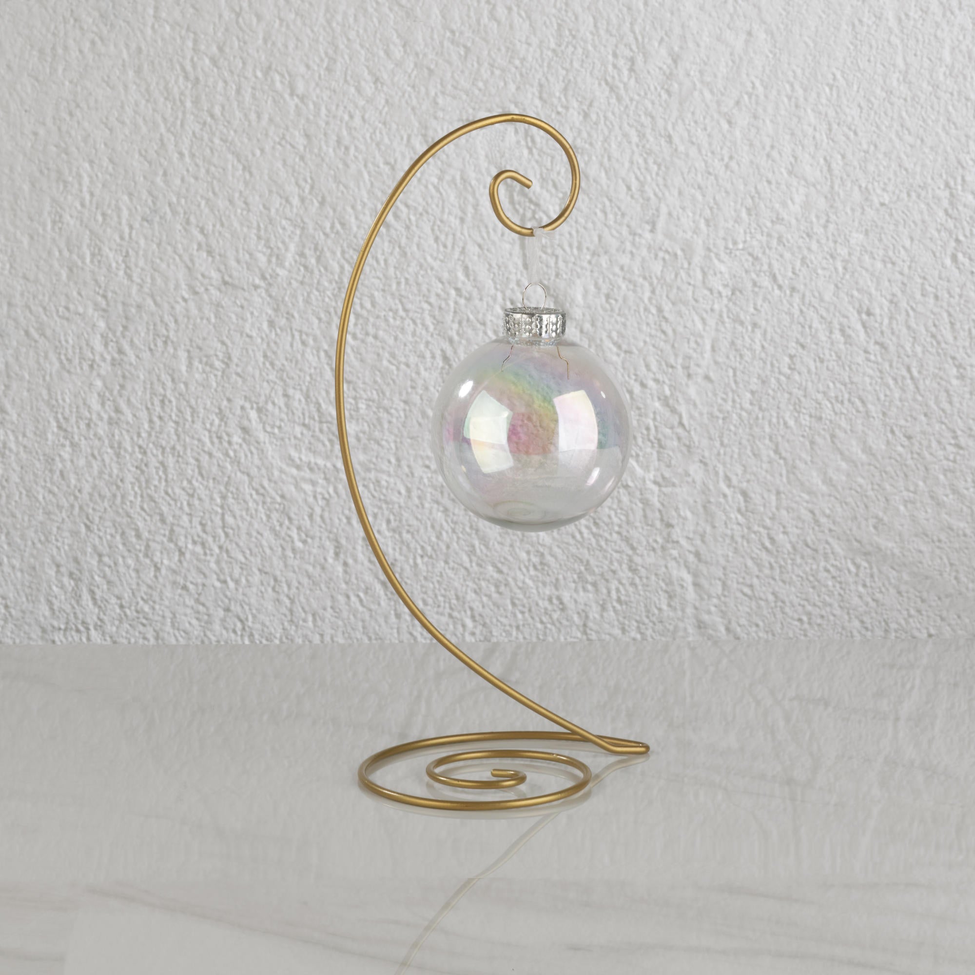 Gold Spiral Wire Ornament Stand Small