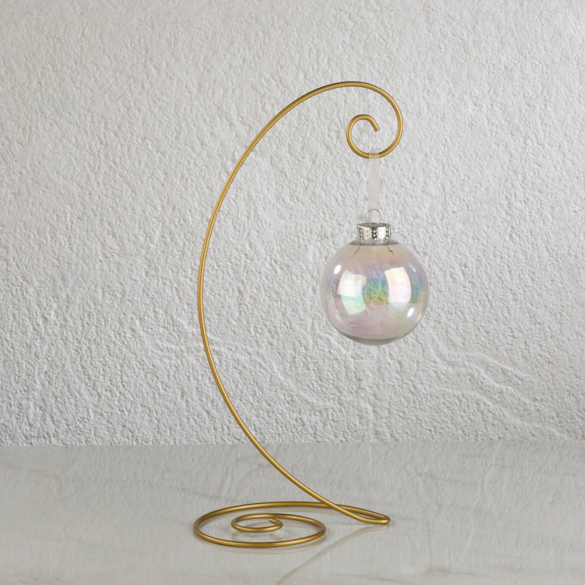 Gold Spiral Wire Ornament Stand Large