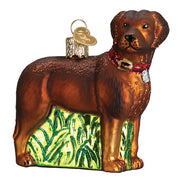 Standing Chocolate Lab Ornament