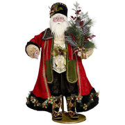 European Santa with Tree 54.5 Inches