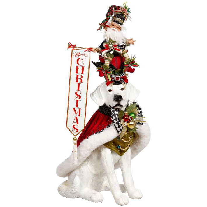Nutcracker Dog with Elf 31.5 Inches