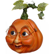Pumpkin Head with Glasses 9 Inches