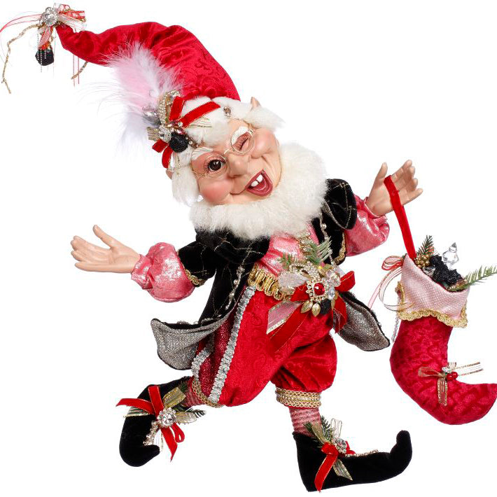 Coal Stocking Elf Medium 16 Inches