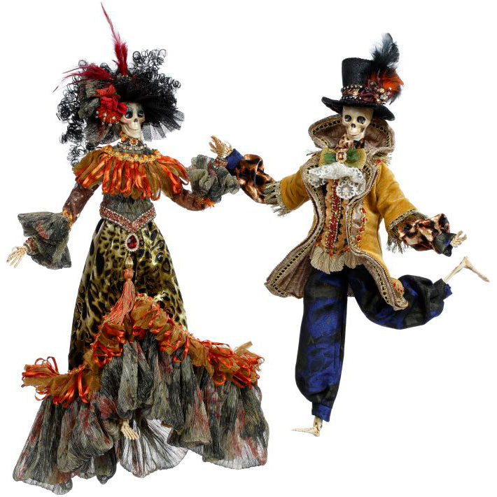 Mr and Mrs Bohemian Skeleton Small Assorted Set of 2