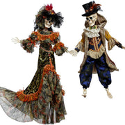 Mr and Mrs Bohemian Skeleton Large Set of 2