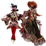 Mr and Mrs Red Carpet Skeleton Small Assorted 20 Inches Set of 2 - Signed by the Artist