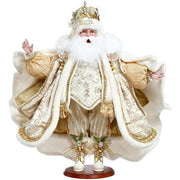 Snow and Pearls Santa 26 Inches