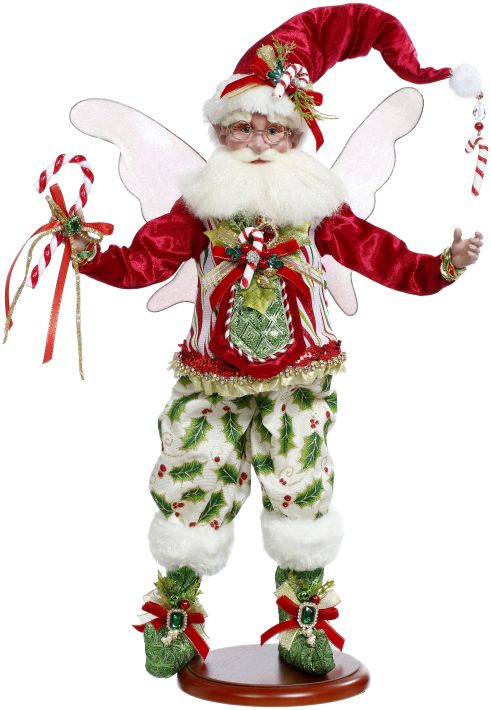 Candycane Holly Fairy on Base 21 Inches - Collector's Edition