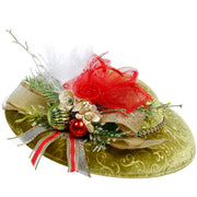 Light Green Damask Ladies Hat 11 x 11 Inches
