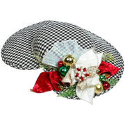 Black and White Houndstooth Ladies Hat 15 x 13.5 Inches
