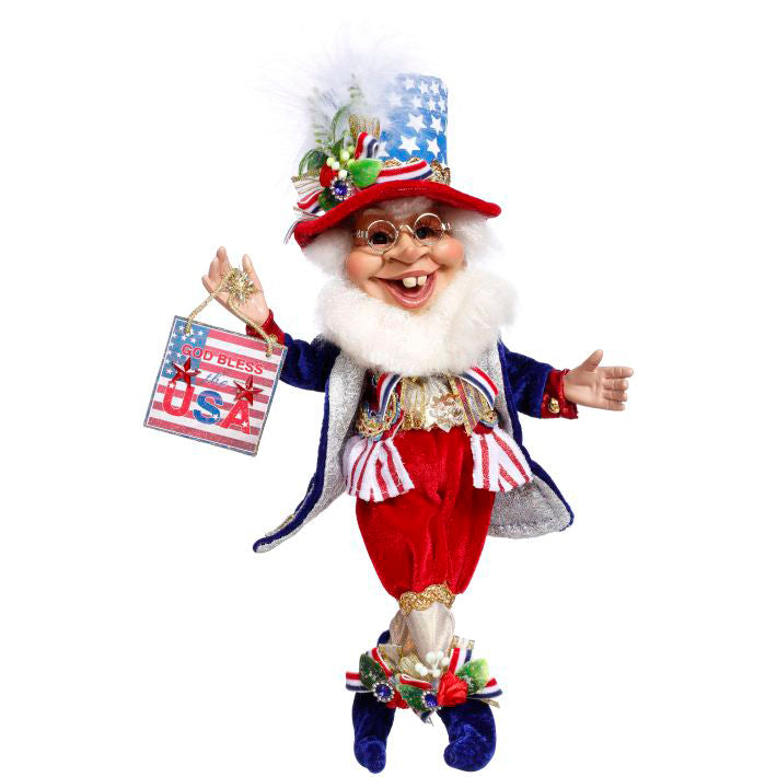 God Bless The USA Elf Small 13 Inches