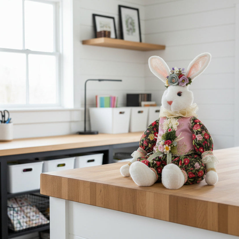 Bean Bag Pillow Body Rabbit with Vest Large 20 Inches