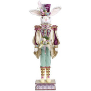Rabbit Nutcracker Green and Purple Medium 36 Inches