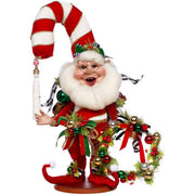 Candy Cane Elf with Wreath Medium 15 x 22.5 Inches