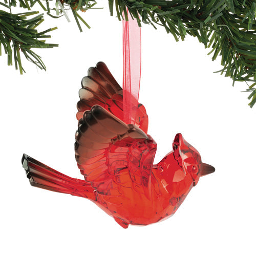 Facets Acrylic Cardinal Ornament