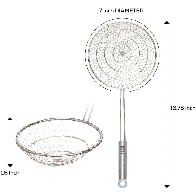 Stainless Steel Spider Strainer 7”