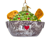 Guacamole Bowl Glass Ornament 4.25"