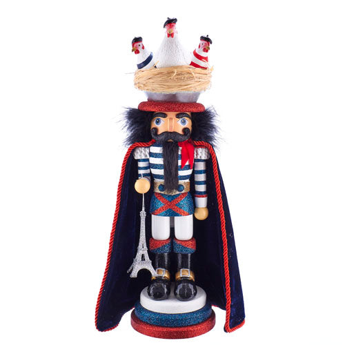 Hollywood 3 French Hens Nutcracker 17.5"