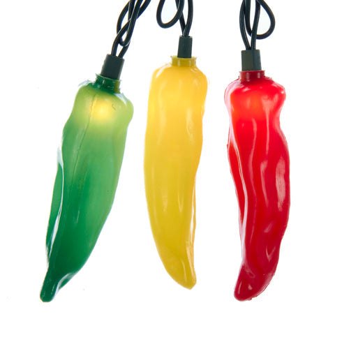 Multi Chili Pepper Light Set 4" 10 Light Set
