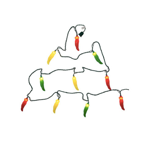 Multi Chili Pepper Light Set 4" 10 Light Set