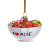 Poke Bowl Glass Ornament 3.25"
