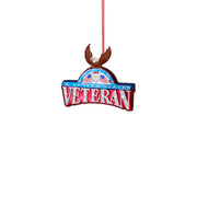 U.S. Veteran Plaque with Eagle Ornament 4.25"