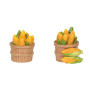 Village Baskets of Corn Set of 2