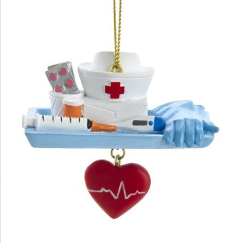Nurse Tray Ornament 3.125"