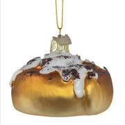 Cinnamon Bun Glass Ornament 4.5"