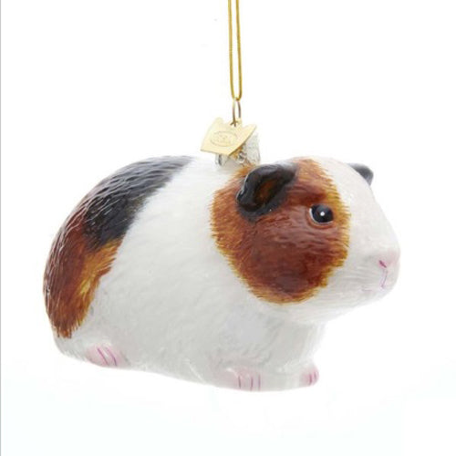Guinea Pig Glass Ornament 4.5"