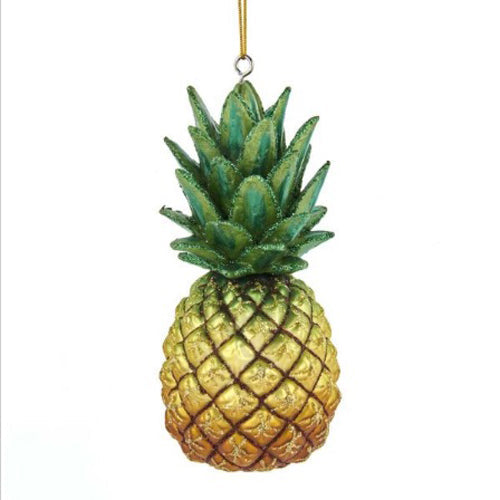 Pineapple Glass Ornament 4.5"