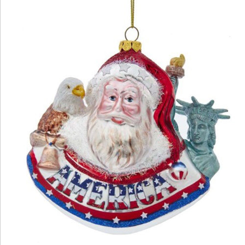 International America Santa Ornament 5"