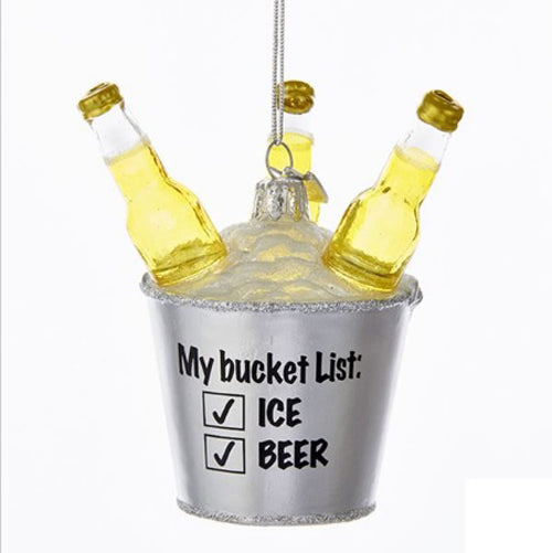 My Bucket List Glass Ornament 3.75"