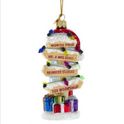 North Pole Glass Ornament 5"