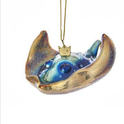 Sting Ray Glass Ornament 5.25"