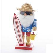 Surfing Santa Nutcracker 8"