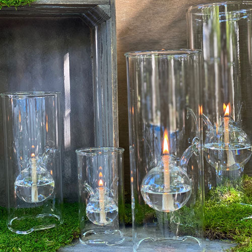 Wolfard Oil Lamp Set of 4 Plus Clear Lamp Oil