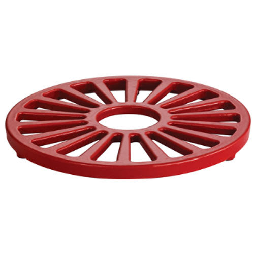 Enameled Cast Iron Round Trivet Red 7"