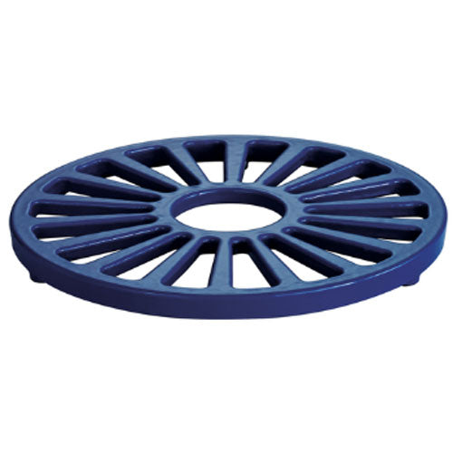 Enameled Cast Iron Round Trivet Cobalt Blue 7"